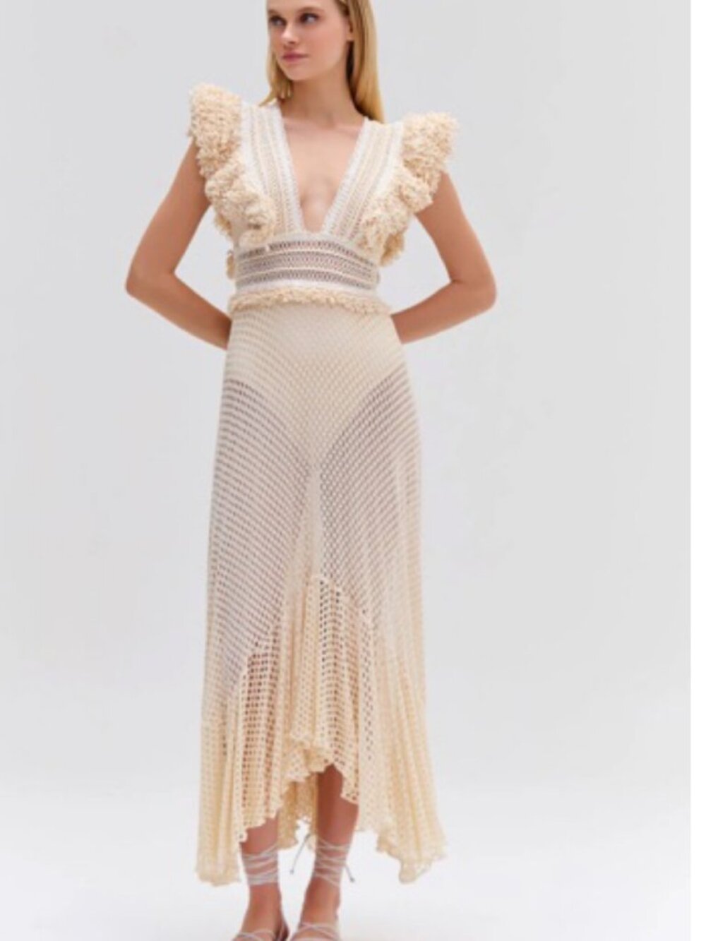 PatBo Crochet Midi Dress